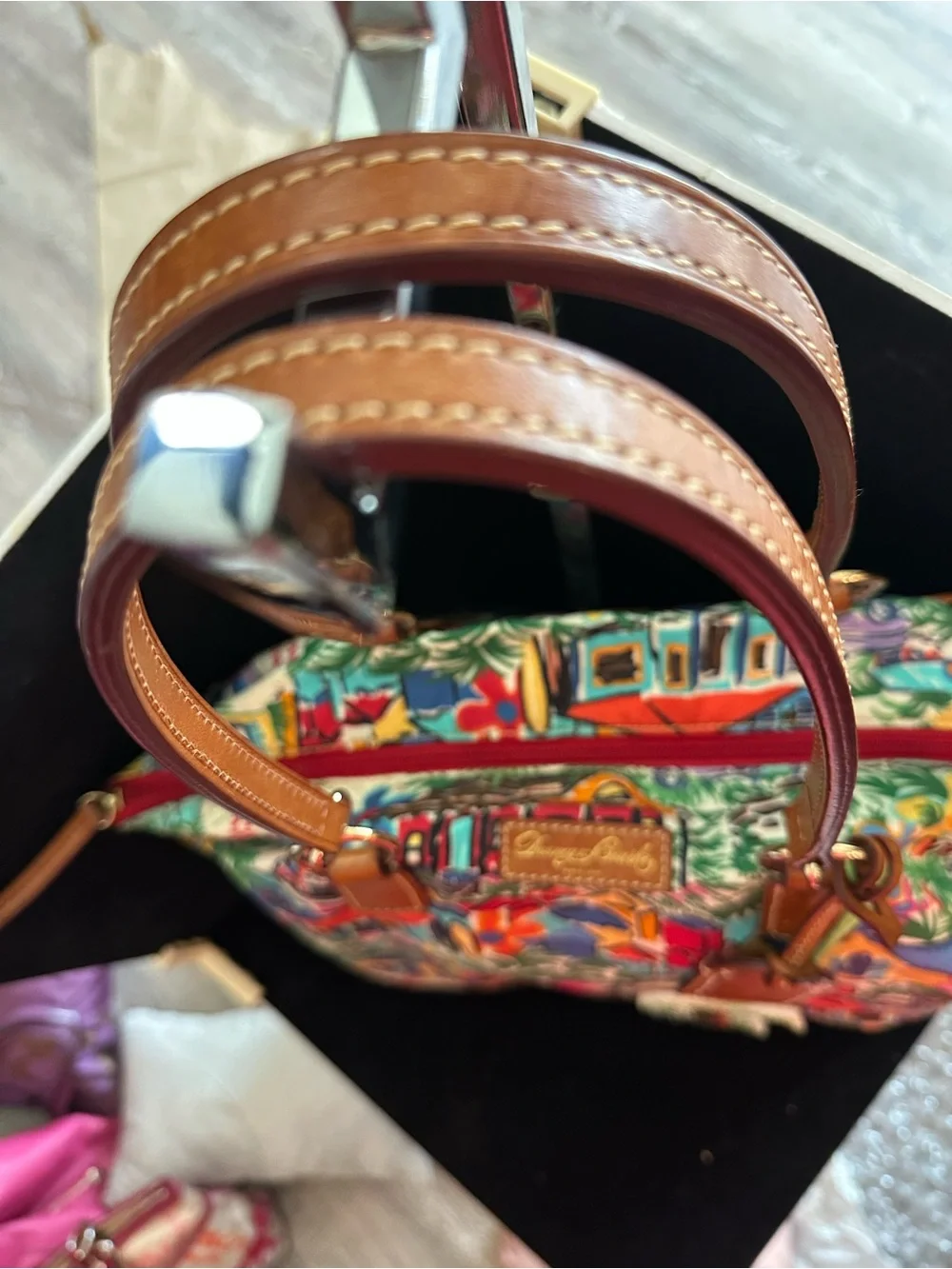 Dooney & Bourke #159 SandbarRARE Tropical Print XL Satchel